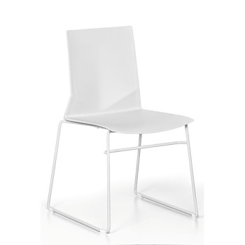Plastová jídelní židle CLANCY, bílá