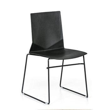 Plastová jídelní židle CLANCY, černá