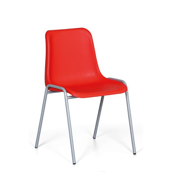 Plastová jídelní židle AMADOR, červená