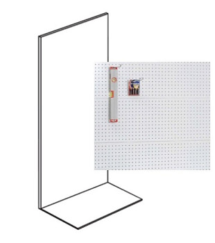 Prodejní regál jednostranný, perfo stěny, 1600 x 1000 x 450 mm, přídavný, bílá