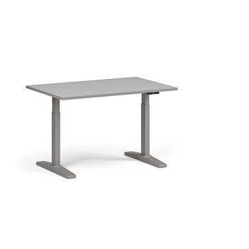 Výškově nastavitelný stůl, elektrický, 675-1325 mm, deska 1200x800 mm, šedá podnož, šedá