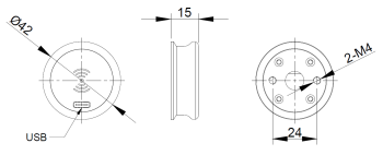 Zámek se čtečkou RFID karet F127, hliník, černý