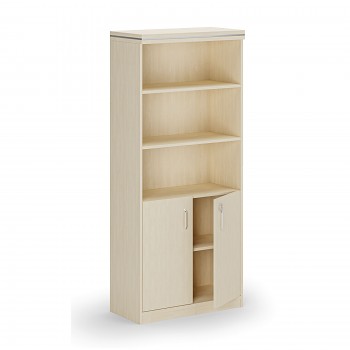 Kombinovaná kancelářská skříň ARRISTO LUX, 800 x 400 x 1836 mm, bříza