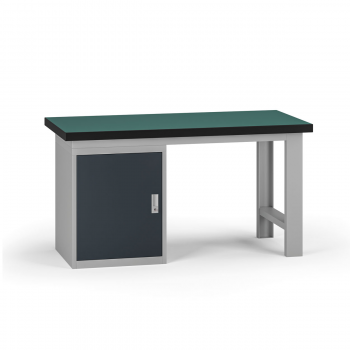 Pracovní stůl do dílny G8, 1500 x 750 x 800 mm, 1x skříňka, grafit