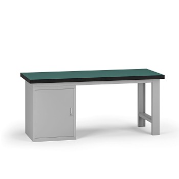 Pracovní stůl do dílny G8, 1800 x 750 x 800 mm, 1x skříňka, šedá
